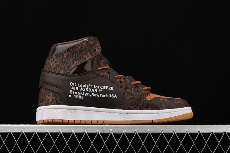 All Categories Air Jordan Jordan Series Basketball Shoes Air Jordan 1 High Air Jordan 1 AJ1 Joe 1 Donkey Brand Co-branded Customized Model #With Presbyopia Suitcase Made of Leather Exclusive Logo Covered Shoe Body Very High Style